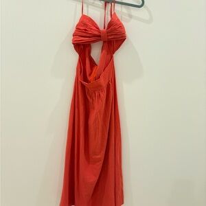 Boat Linen Dress in Spice